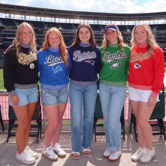 Build Your Own Team — Custom Appliqué Gingham Mockneck