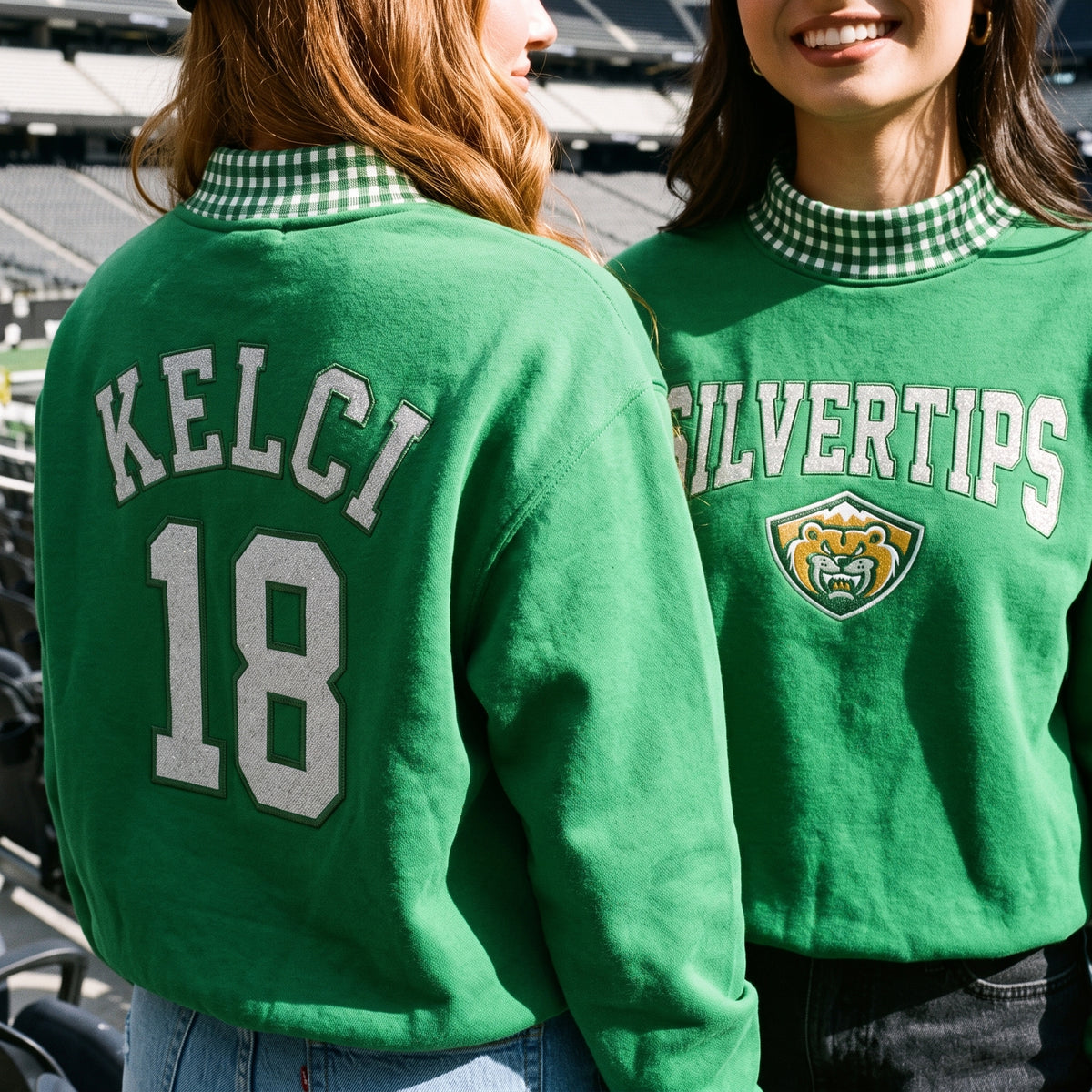 Build Your Own Team — Custom Appliqué Gingham Mockneck
