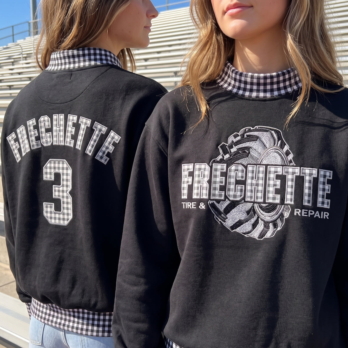 Build Your Own Team — Custom Appliqué Gingham Mockneck