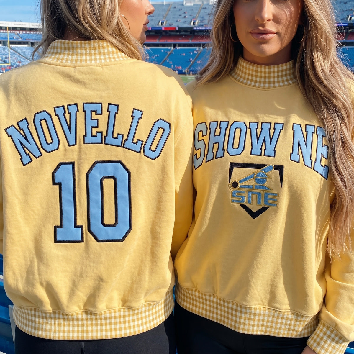 Build Your Own Team — Custom Appliqué Gingham Mockneck